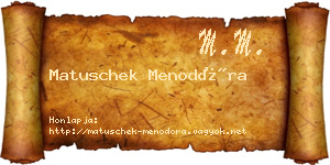 Matuschek Menodóra névjegykártya